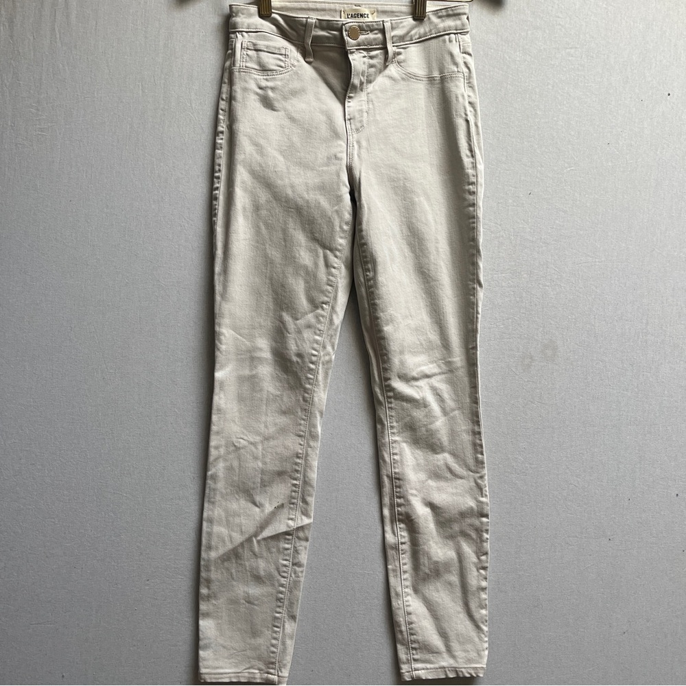 L'AGENCE Off-White Skinny Jeans Sz 26